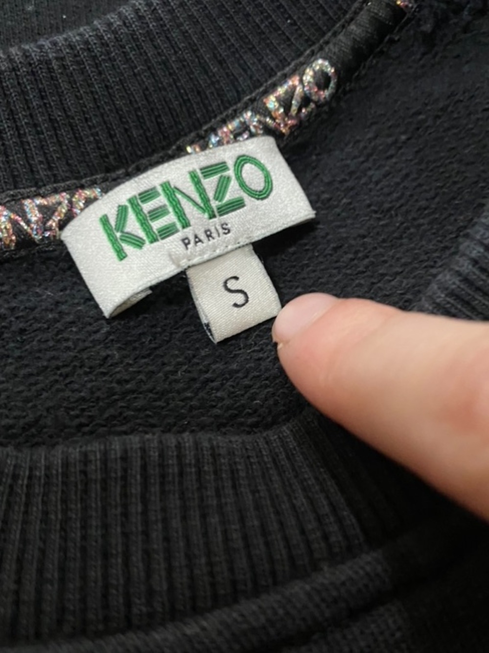 Kenzo Paris Glitter Lace Up Graphic Sweatshirt Small - Picture 5 of 9